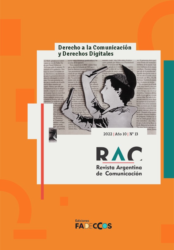 Ver Vol. 10 Núm. 13 (2022): Derecho a la Comunicación y Derechos Digitales